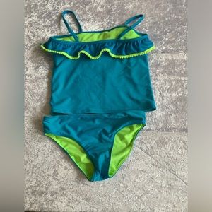 Jantzen 2 peace reversible, tanki swimsuit.           Size 14 girls